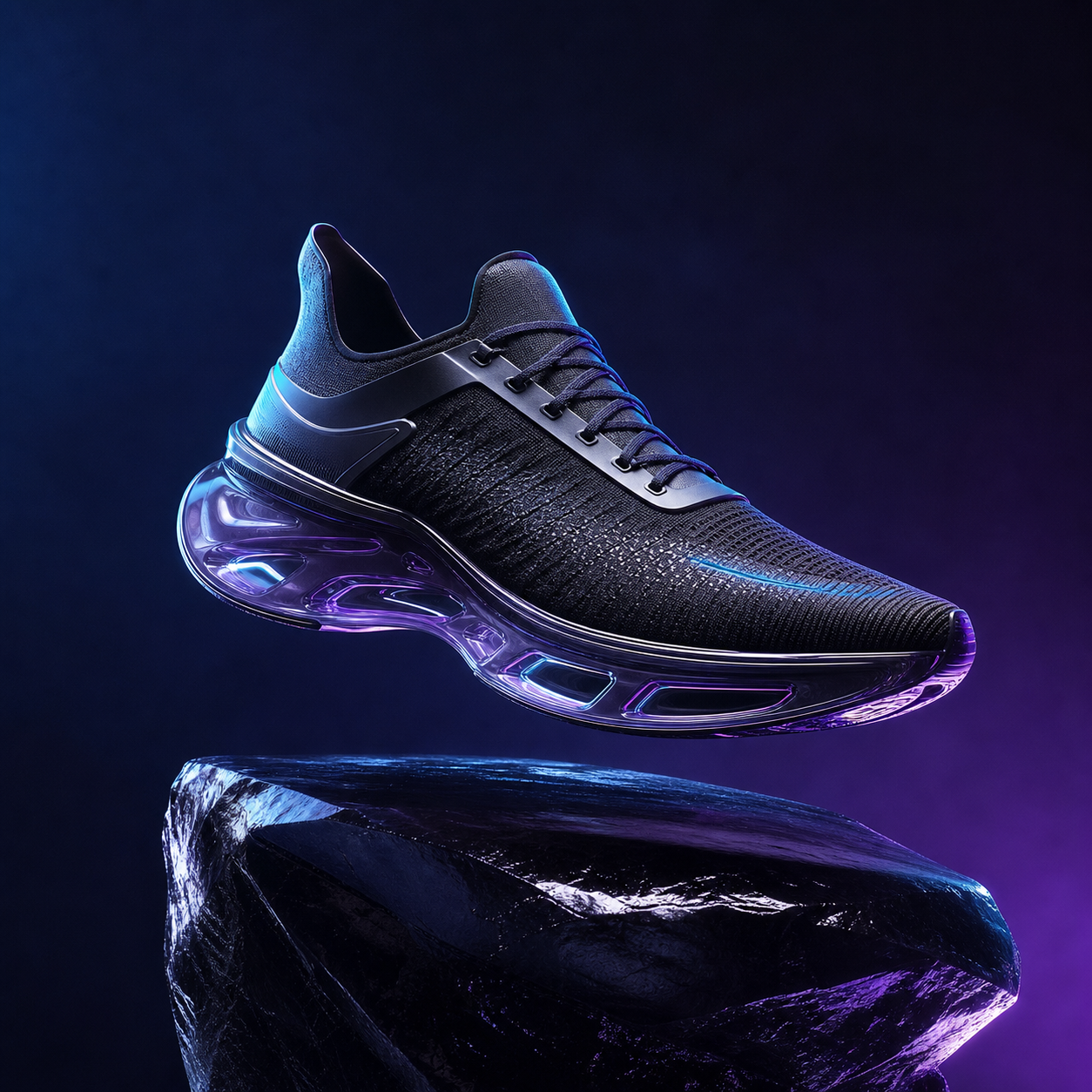 Futuristic running shoe campaign created with OneBrain
